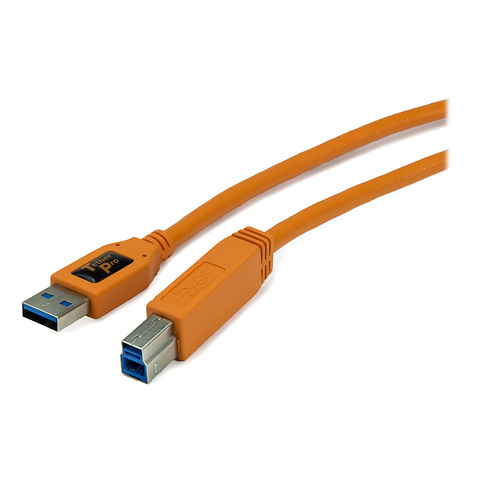 Pro SuperSpeed USB 3.0 Male A to Male B 15 ft. Cable (Orange) Image 1