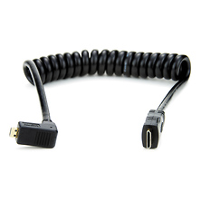 Right-Angle Micro to Mini HDMI Coiled Cable 11.8-17.7 In. (Open Box) Image 0