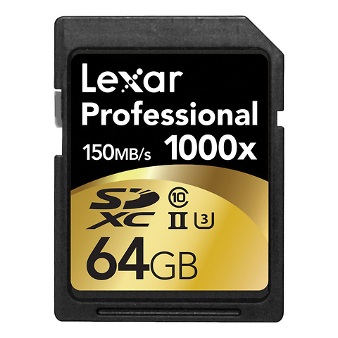 64GB Professional 1000x UHS-II SDHC Memory Card Image 0