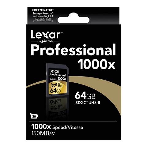 64GB Professional 1000x UHS-II SDHC Memory Card Image 1
