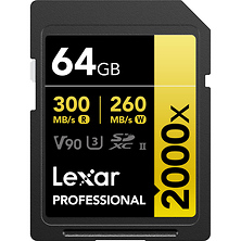 64GB Professional 2000x UHS-II SDXC Memory Card Image 0