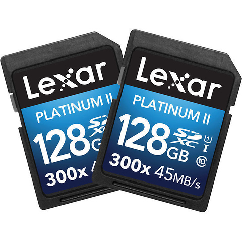 128GB Platinum II 300X SDXC Memory Card (2-Pack) Image 0