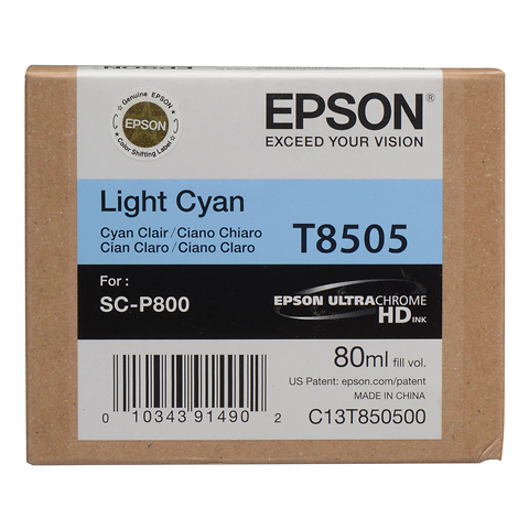 T850 UltraChrome HD Light Cyan Ink Cartridge (80 ml) Image 0