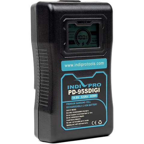 Compact 95Wh V-Mount Li-Ion Battery with Built-in LCD Display Image 0