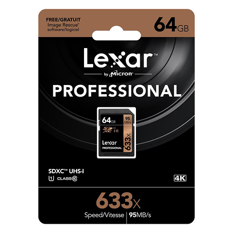64GB Professional UHS-I SDXC Memory Card (U1) - FREE with Qualifying Purchase Image 1