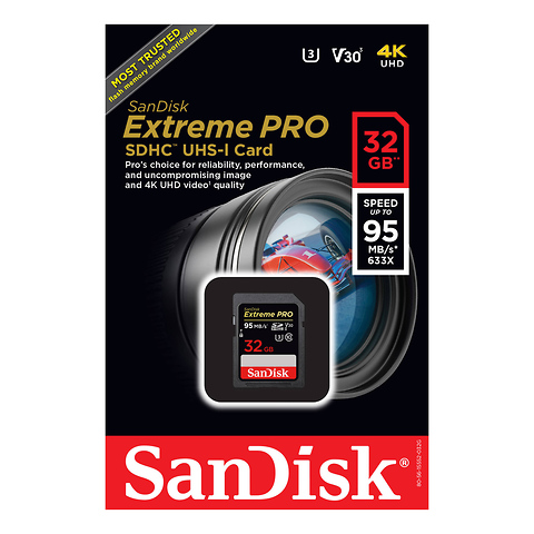 32GB Extreme PRO UHS-I SDHC Memory Card (V30) Image 1