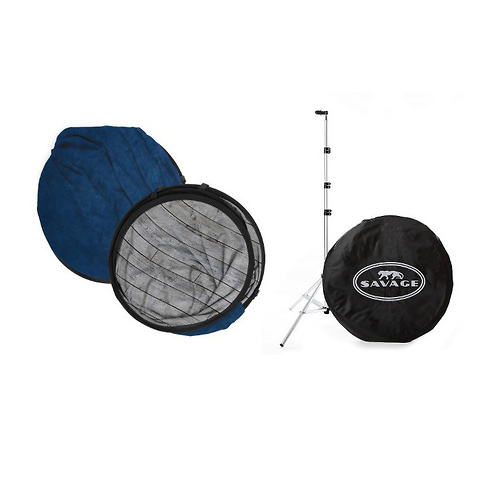 Collapsible Backdrop (Gray Pine/Blue) kit Image 1