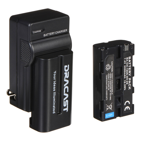 2x NP-F 2200mAh Batteries and Charger Kit Image 0
