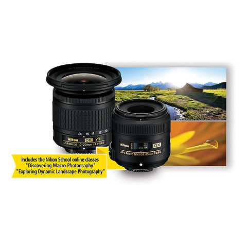 Landscape & Macro 10-20mm f/4.5-5.6 & 40mm f/2.8 Two Lens Kit Image 1