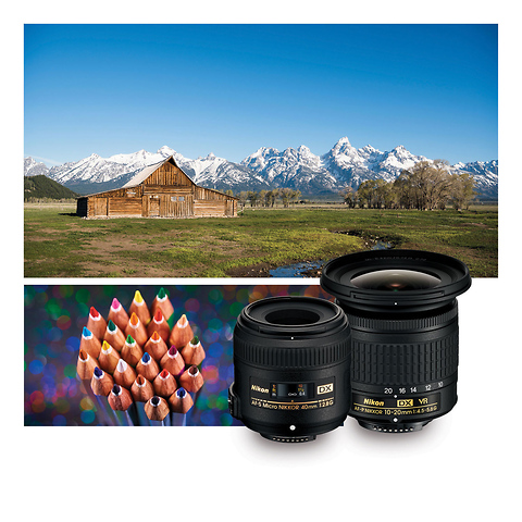 Landscape & Macro 10-20mm f/4.5-5.6 & 40mm f/2.8 Two Lens Kit Image 2