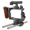 ES-T37A GH5 Handheld Camera Cage Rig with Wooden Handgrip Thumbnail 1