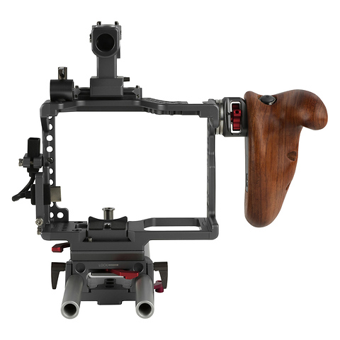 ES-T37A GH5 Handheld Camera Cage Rig with Wooden Handgrip Image 2