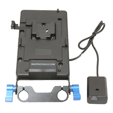 V-Mount Plate with NP-FW50 Dummy Battery (15mm Rod Bracket) Image 0