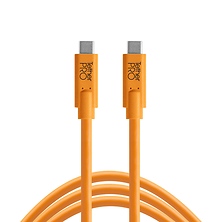 TetherPro USB Type-C Male to USB Type-C Male Cable (15 ft., Orange) Image 0