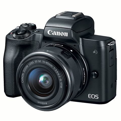 EOS M50 Mirrorless Digital Camera with 15-45mm and 55-200mm Lenses (Black) Image 1