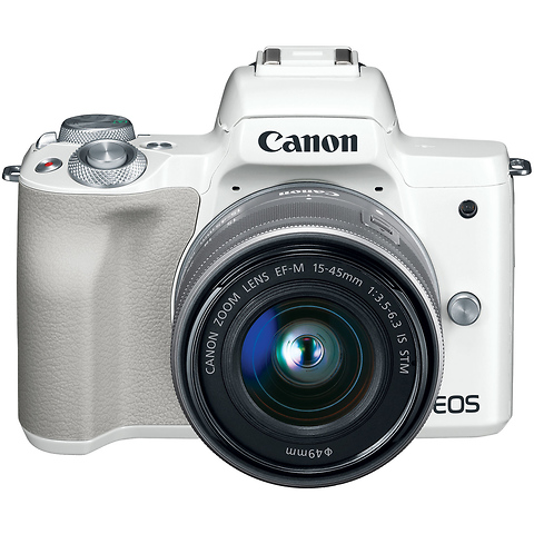 EOS M50 Mirrorless Digital Camera with 15-45mm Lens (White) Image 3