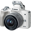 EOS M50 Mirrorless Digital Camera with 15-45mm Lens (White) Thumbnail 1