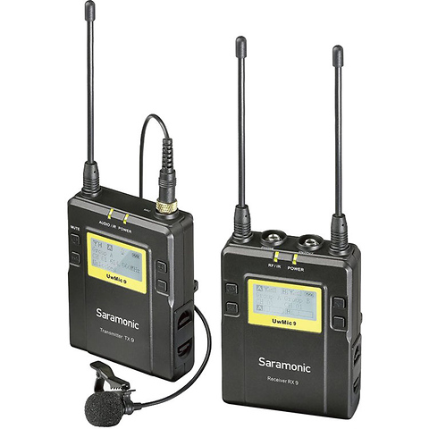 UWMIC9 RX9 + TX9, 96-Channel Digital UHF Wireless Lavalier Mic System (514 to 596 MHz) Image 0
