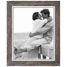 8 x 10 in. Linear Rustic Wood Picture Frame (Rough Gray) Image 0