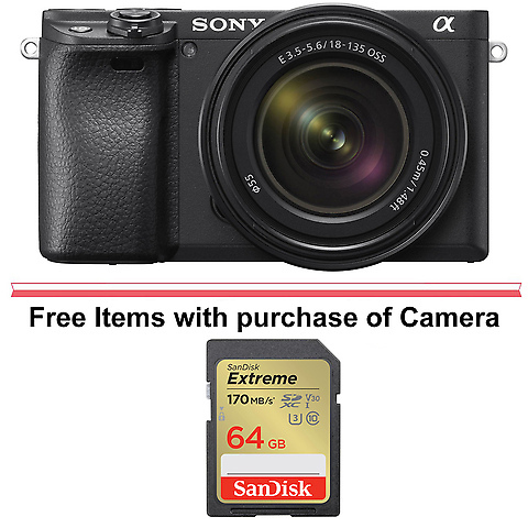 Alpha a6400 Mirrorless Digital Camera with 18-135mm Lens (Black) Image 0