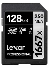 128GB Professional 1667x UHS-II SDXC Memory Card Image 0