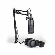 AT2020USB+ Microphone Pack with ATH-M20x, Boom & USB Cable Image 0