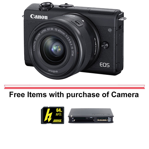 EOS M200 Mirrorless Digital Camera with 15-45mm Lens (Black) Image 0