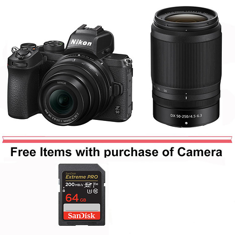 Z 50 Mirrorless Digital Camera with 16-50mm and 50-250mm Lenses Image 0