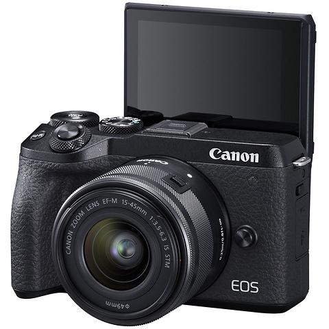 EOS M6 Mark II Mirrorless Digital Camera with 15-45mm Lens and EVF-DC2 Viewfinder (Black) Image 6