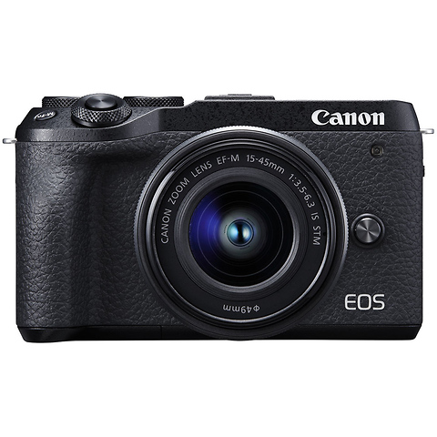 EOS M6 Mark II Mirrorless Digital Camera with 15-45mm Lens and EVF-DC2 Viewfinder (Black) Image 1