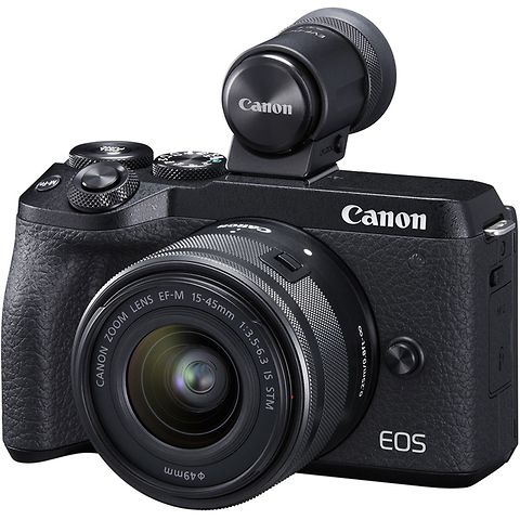 EOS M6 Mark II Mirrorless Digital Camera with 15-45mm Lens and EVF-DC2 Viewfinder (Black) Image 2
