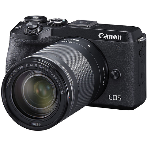 EOS M6 Mark II Mirrorless Digital Camera with 18-150mm Lens and EVF-DC2 Viewfinder (Black) Image 0
