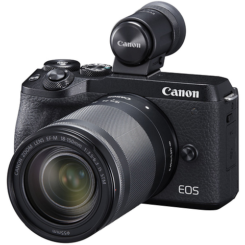 EOS M6 Mark II Mirrorless Digital Camera with 18-150mm Lens and EVF-DC2 Viewfinder (Black) Image 1
