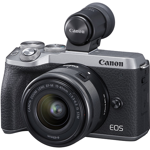 EOS M6 Mark II Mirrorless Digital Camera with 15-45mm Lens and EVF-DC2 Viewfinder (Silver) Image 3