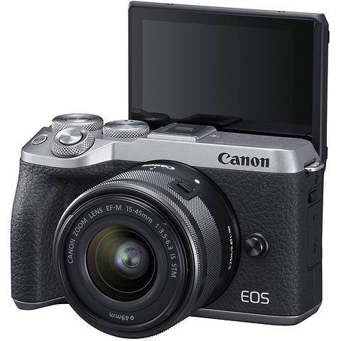 EOS M6 Mark II Mirrorless Digital Camera with 15-45mm Lens and EVF-DC2 Viewfinder (Silver) Image 4