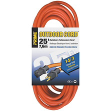 25 ft. 14/3 Heavy Duty Outdoor Extension Cord (Orange) Image 0