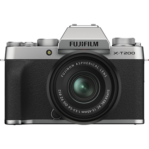 X-T200 Mirrorless Digital Camera with 15-45mm Lens Silver (Open Box) Image 0