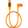 20 in. Tetherpro USB 3.0 to USB 3.0 Micro-B Right Angle Adapter Cable (High-Visibilty Orange) Thumbnail 1