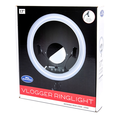 17 in. Vlogger Ring Light Image 9