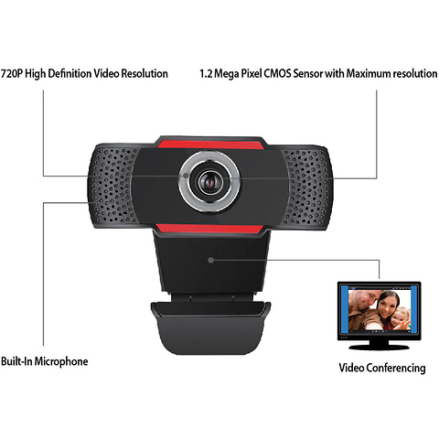 CyberTrack H3 720p Desktop Webcam with Built-In Microphone Image 4