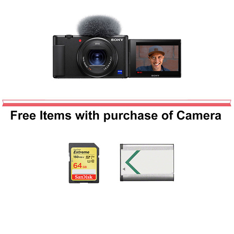 ZV-1 Digital Camera (Black) with Sony Vlogging Microphone (ECM-G1) Image 13