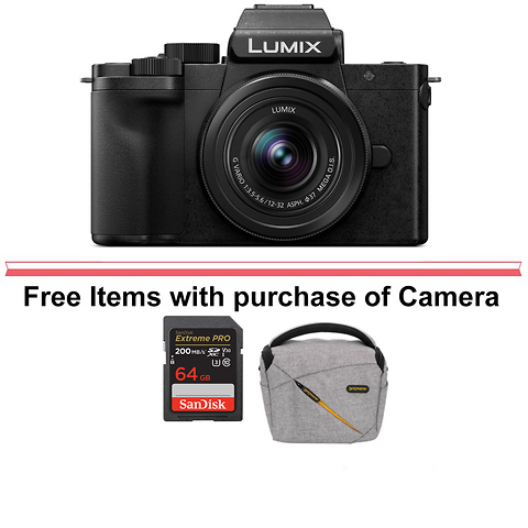 Lumix DC-G100 Mirrorless Micro Four Thirds Digital Camera with 12-32mm Lens (Black) and DMW-ZSTRV Battery & Charger Travel Pack Image 6