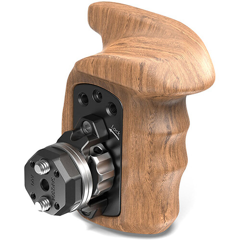 Left-Side Wooden Grip with ARRI-Style Rosettes and Bolt-On Mount Image 1