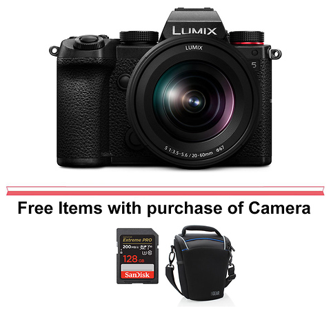 Lumix DC-S5 Mirrorless Digital Camera with 20-60mm Lens and Lumix S 85mm f/1.8 Lens Image 6