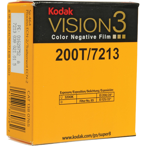 VISION3 200T Color Negative Film #7213 (Super 8, 50 ft. Roll) Image 0