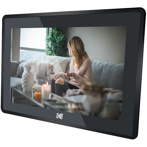 10 in. Digital Picture Frame with Wi-Fi and Multi-Touch Display (Matte Black) Image 1