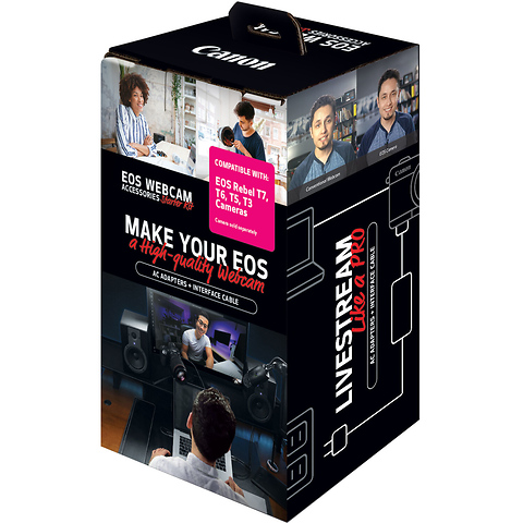 EOS Webcam Accessories Starter Kit for EOS Rebel T3, T5, T6 & T7 DSLR Cameras Image 1
