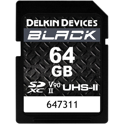 64GB BLACK UHS-II SDXC Memory Card Image 0