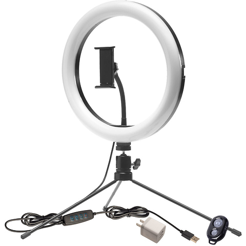 Studio Podcast System (LED Ring Light, Microphone, Boom Stand, Headphones) Image 1