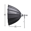 45 in. Deep Parabolic Reflector with Focus Mount Pro and Cage Mount Strobe Adapter for Bowens Thumbnail 1
